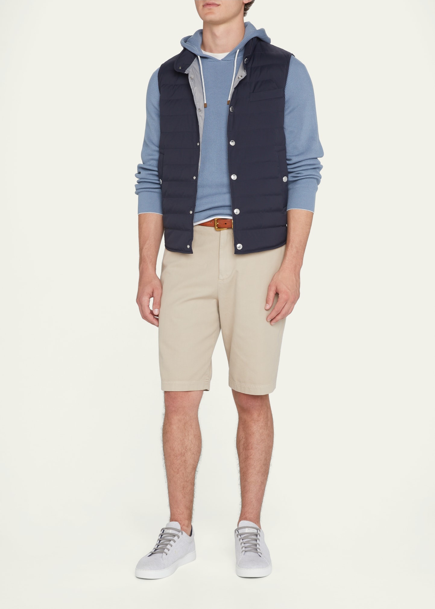 Men's Snap-Front Quilted Down Vest - 2