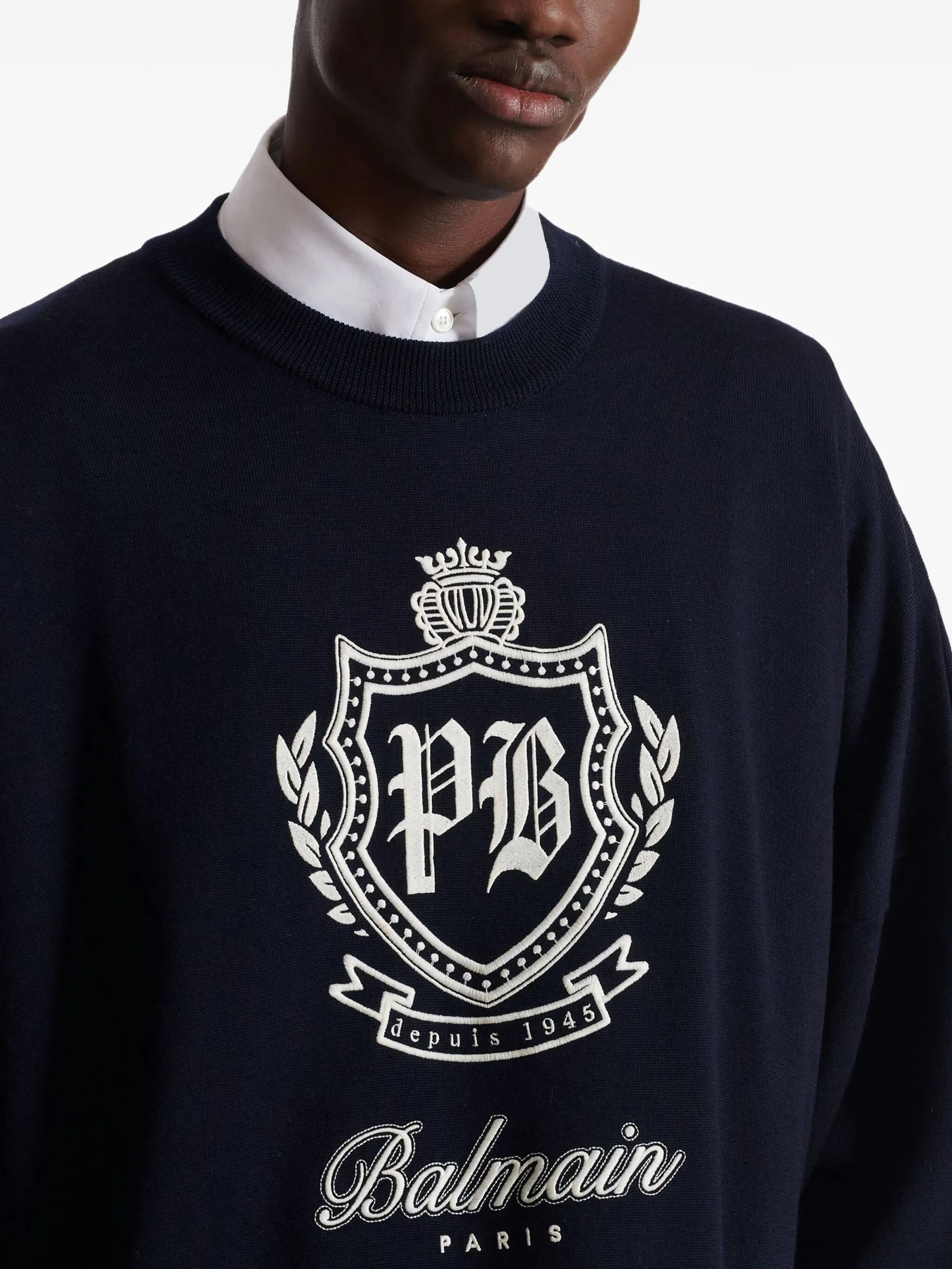 Balmain Emblem Striped Sweater - 4