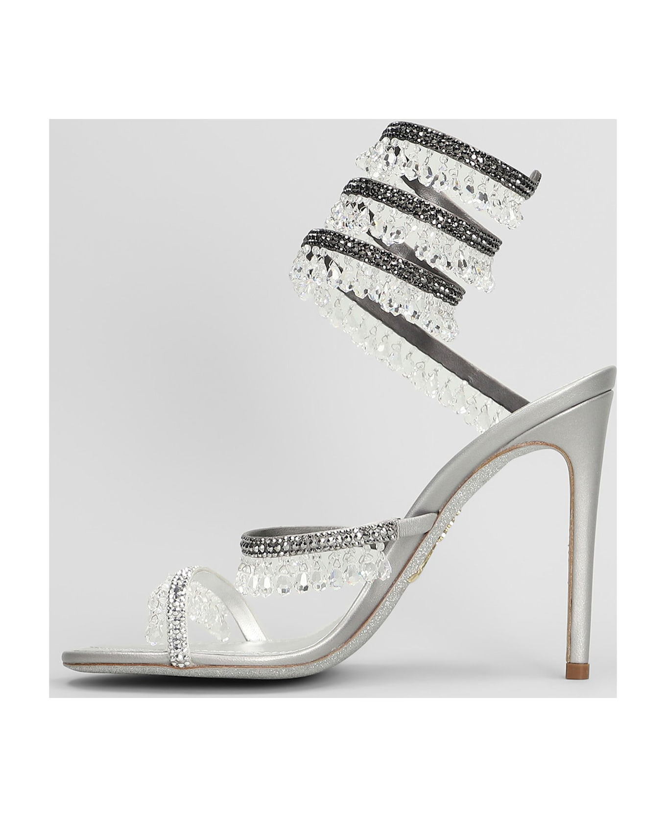 Chandelier Sandals In Silver Leather - 3