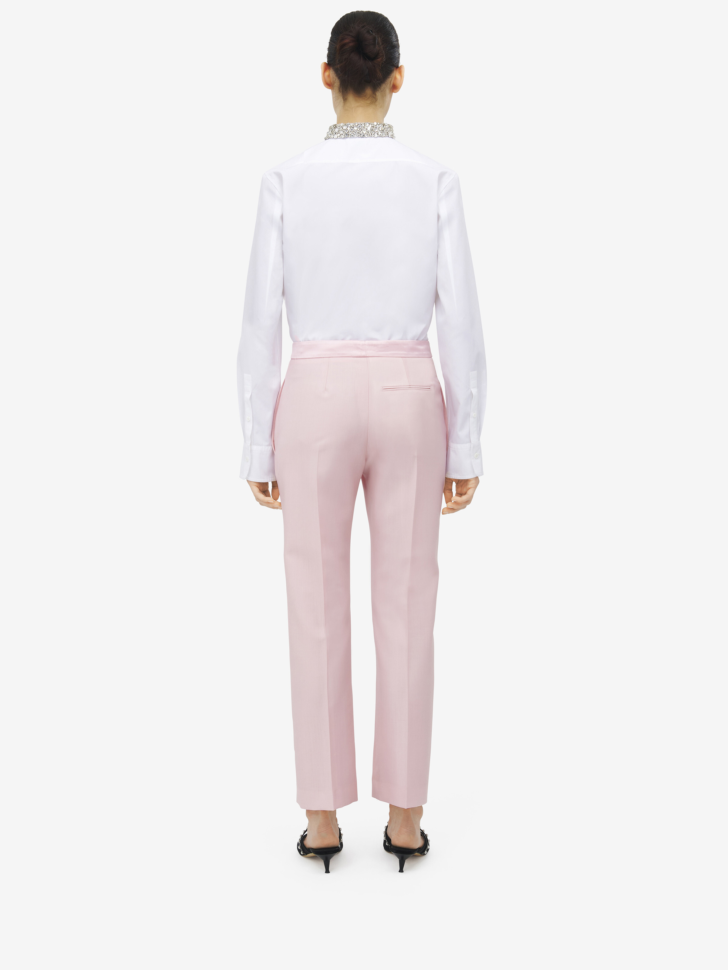 Wool Mohair Cigarette Trousers - 4