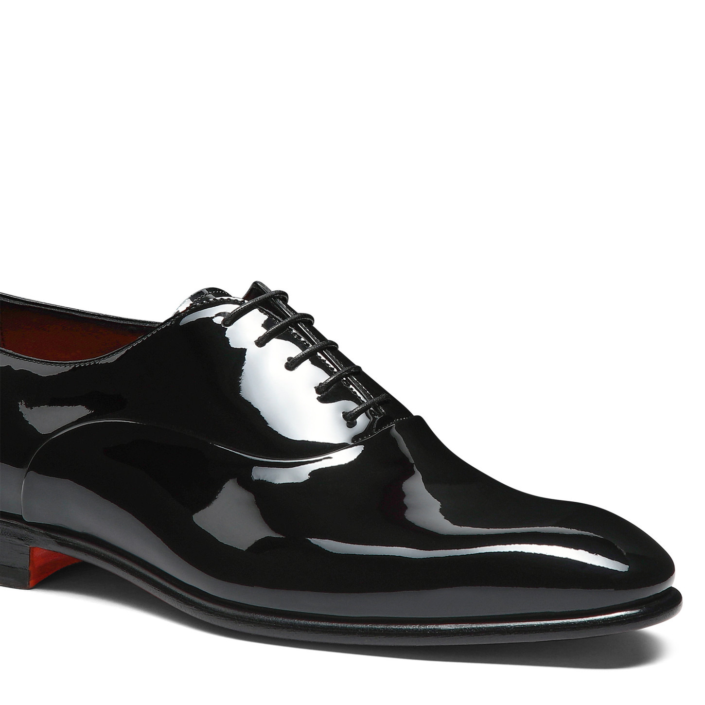 Men's black patent leather Oxford shoe - 6