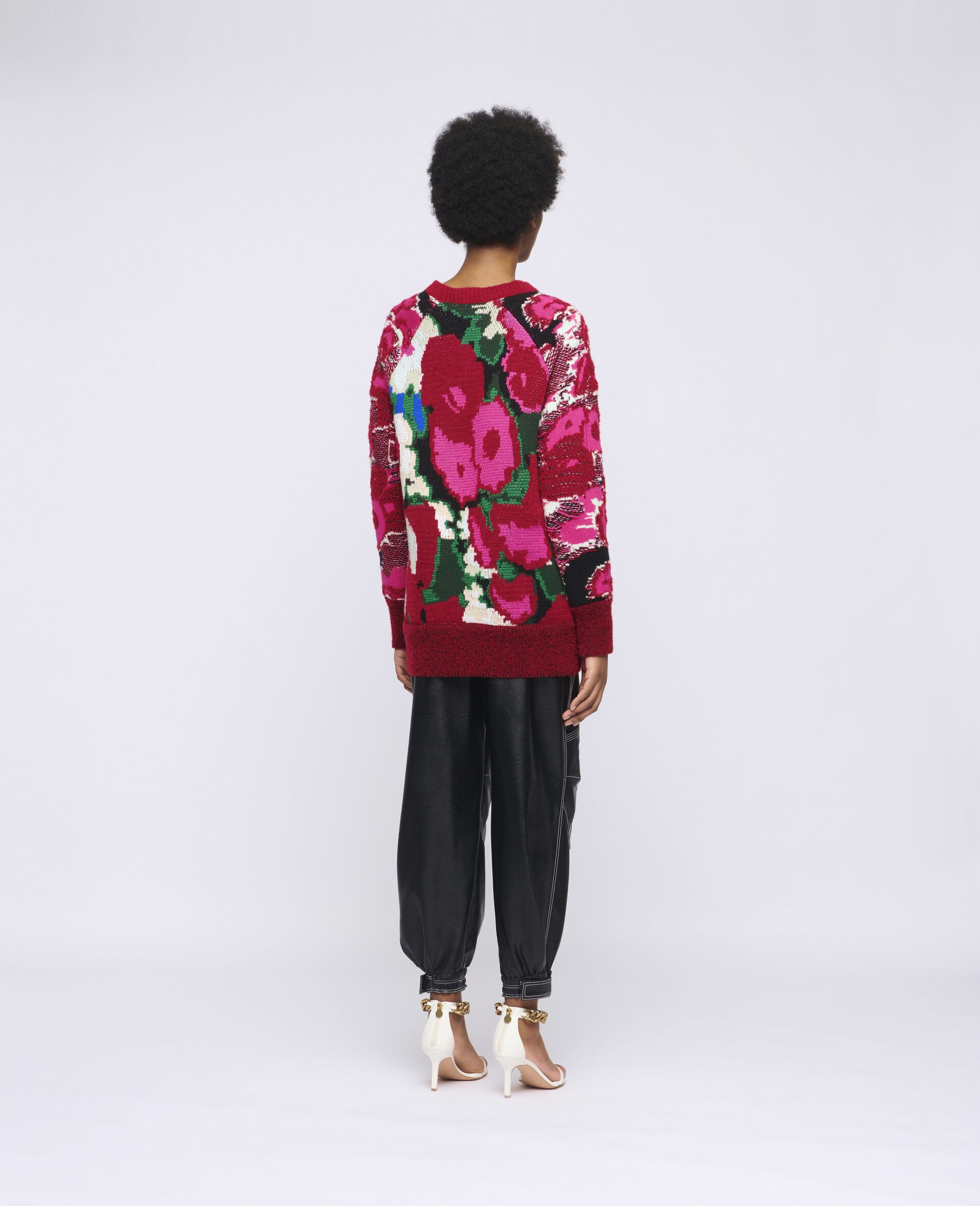 Floral Jacquard Sweater - 3