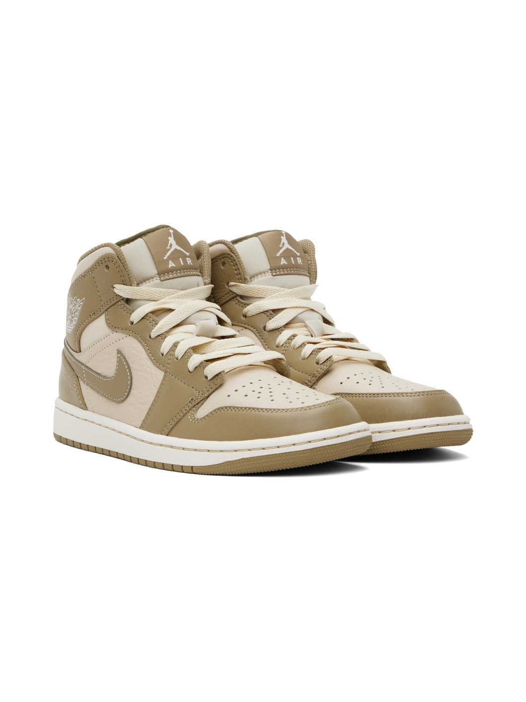 Brown & Beige Air Jordan 1 Mid Sneakers - 4