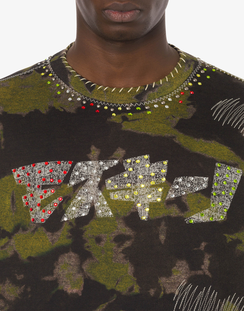 MOSCHINO KATAKANA LOGO CAMOUFLAGE SWEATSHIRT 4