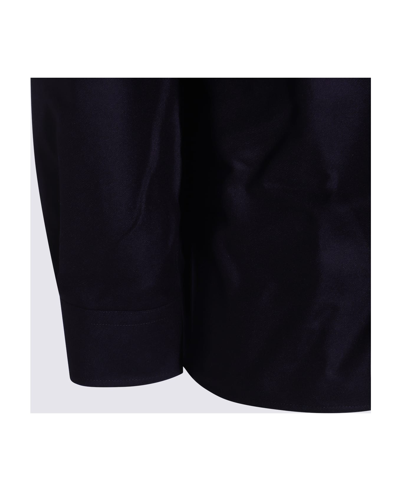 Navy Wool Shirt - 4
