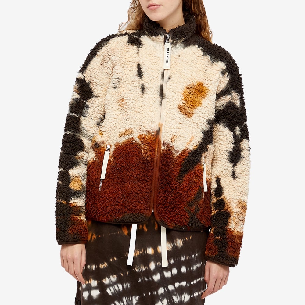 Jil Sander Plus High Neck Zip Up In Tie Dye - 2