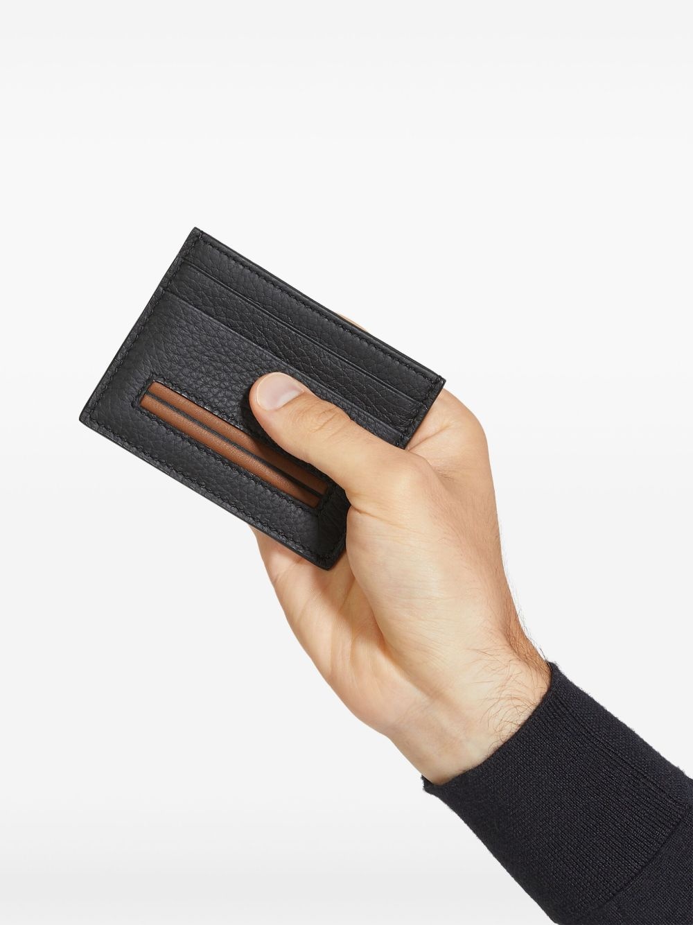 logo-patch leather cardholder - 5