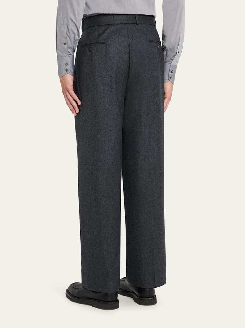 OFFICINE GÉNÉRALE Men's Dark Grey Flannel Nash Pants outlook