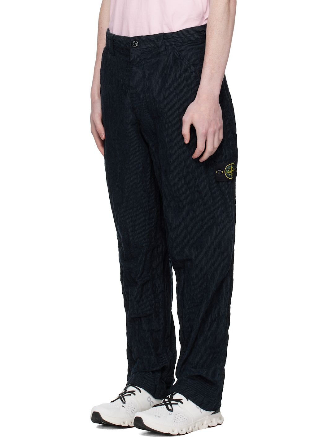 Navy 3100026 Wrinkled Corduroy 500-TC Trousers - 4