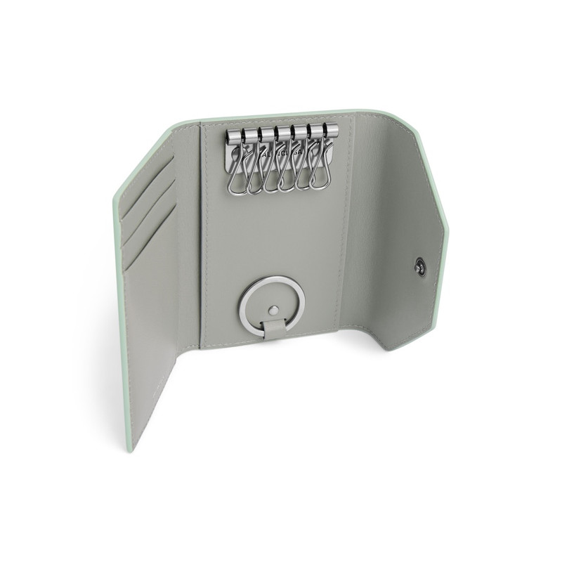 BALENCIAGA Women's Japan Exclusive - envelope Key Case With Split Ring in Mineral Green outlook