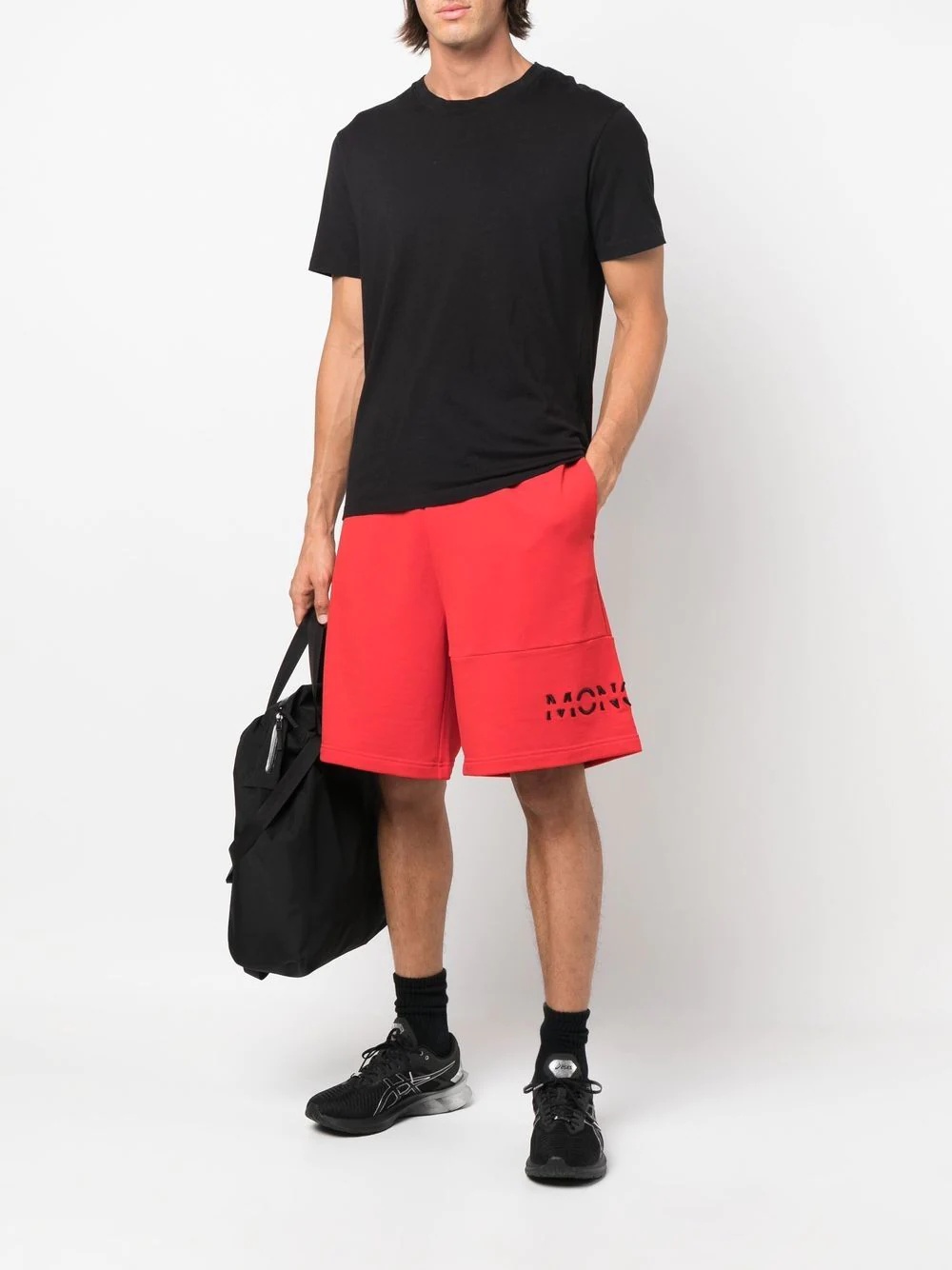 embroidered-logo jogging shorts - 2