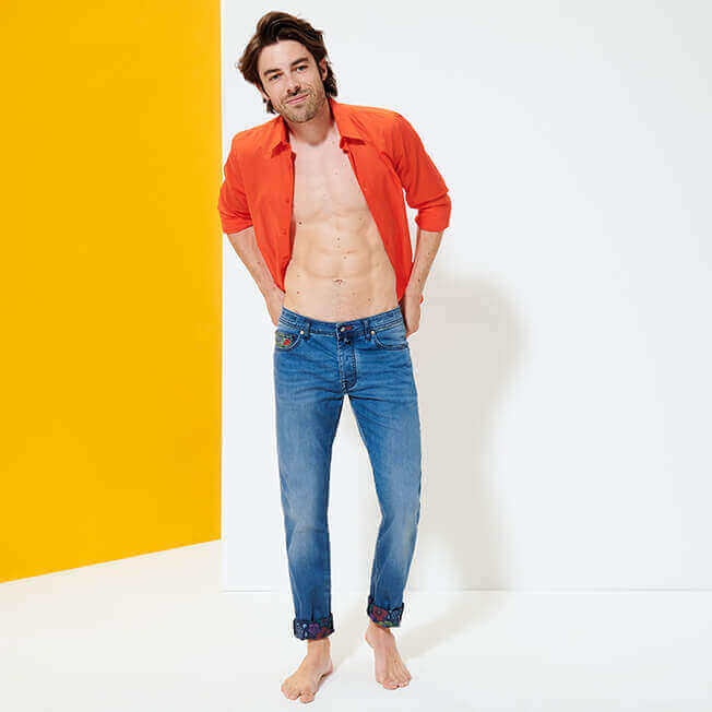 Men Jeans Tropical Turtles - 3