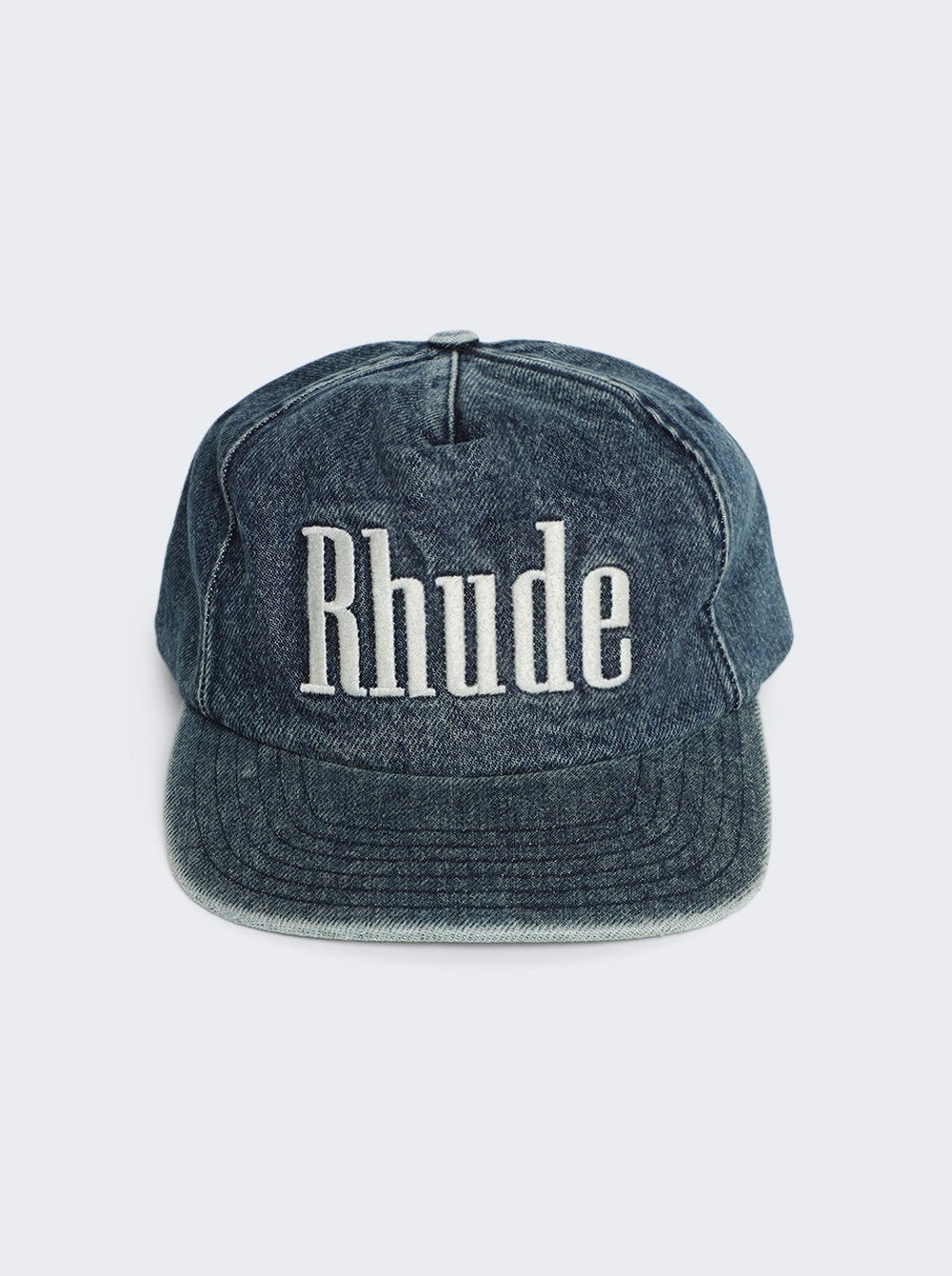 Washed Denim Logo Hat Indigo - 1