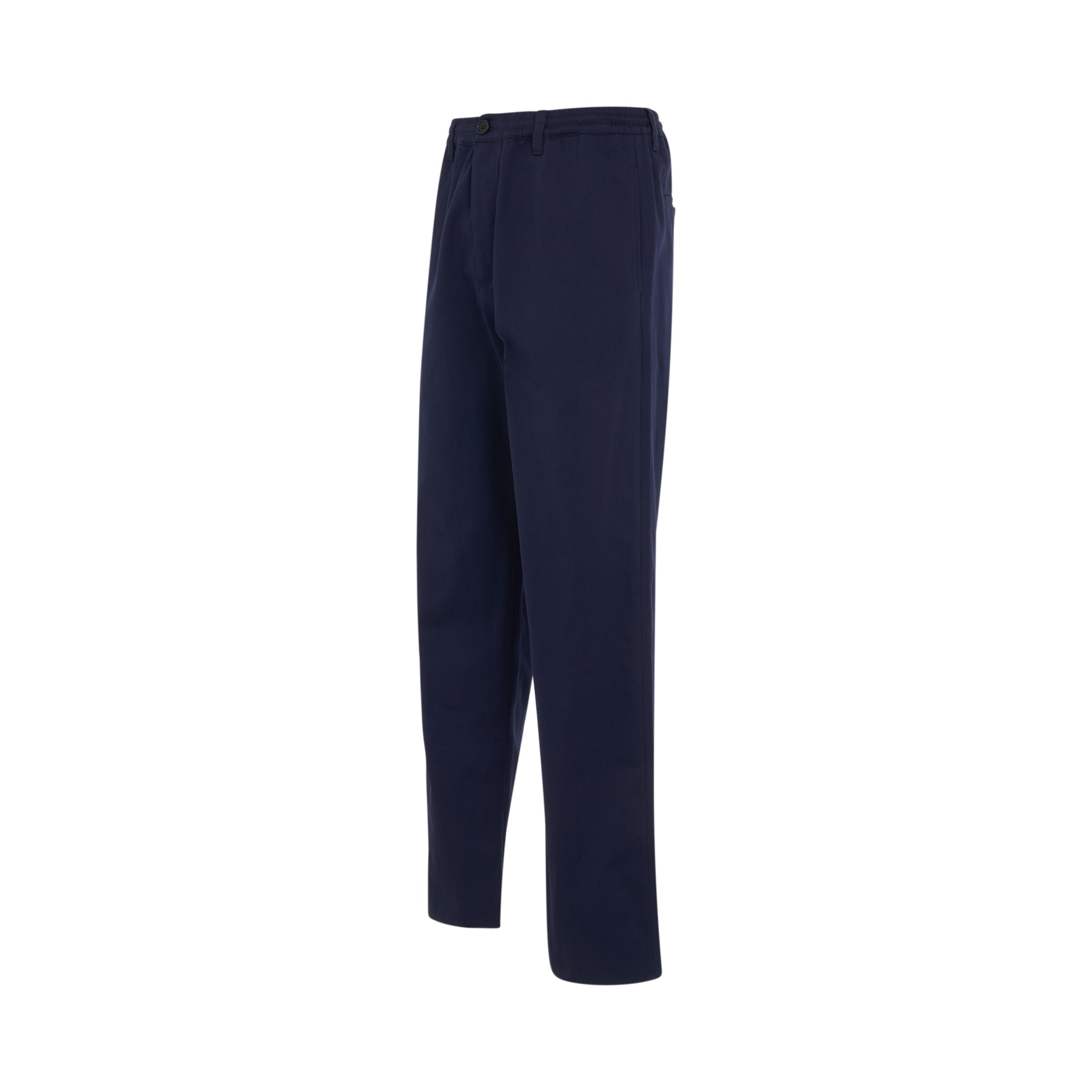 Straight Leg Regular Fit Cotton Pants in Ink - 2
