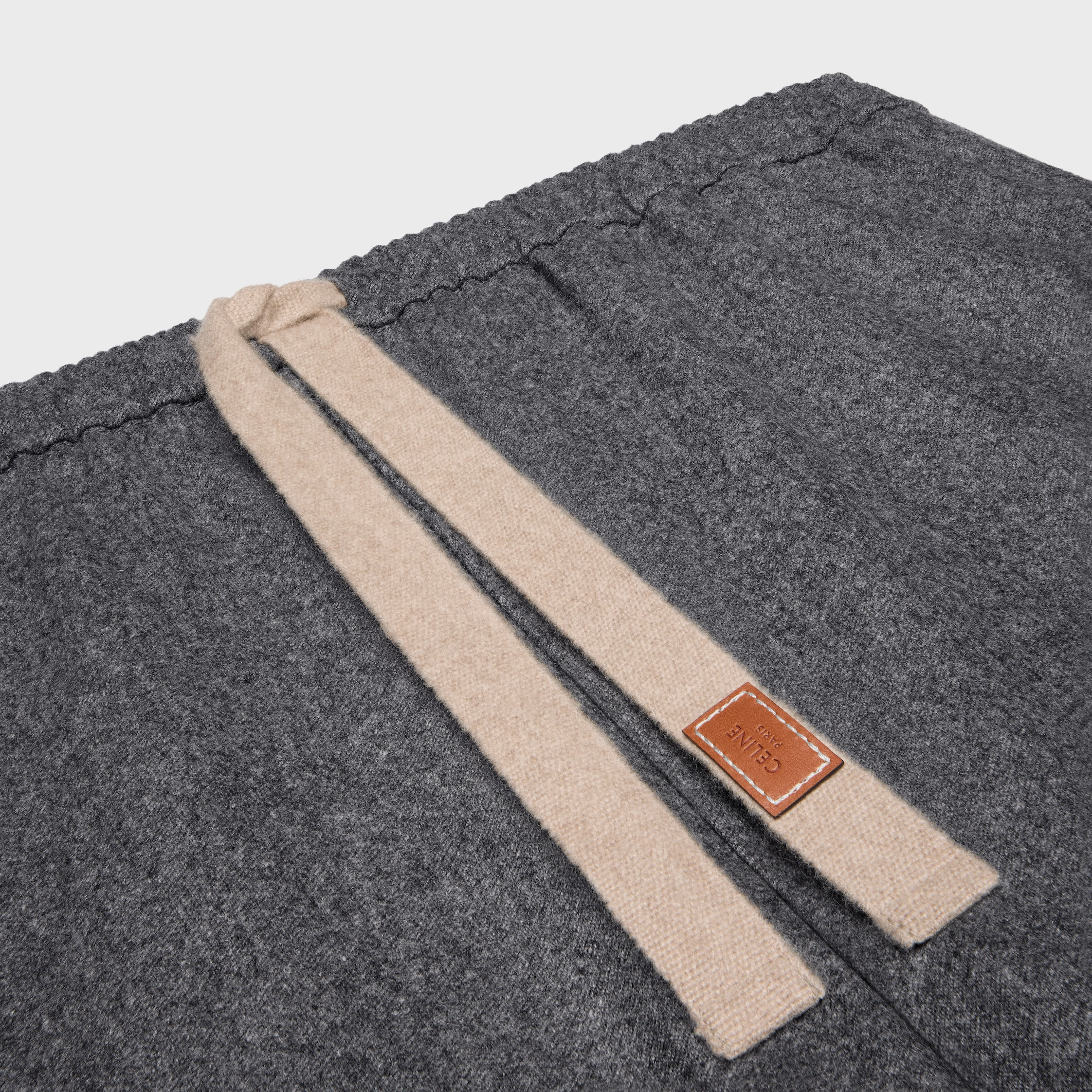 drawstring trousers IN CASHMERE FLANNEL - 3