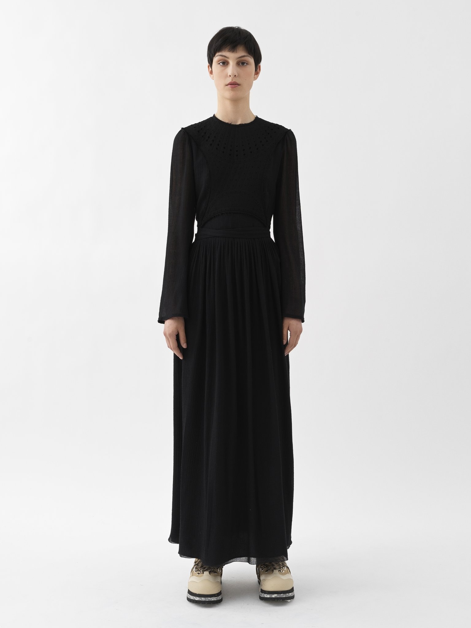 BELTED LONG DRESS - 2