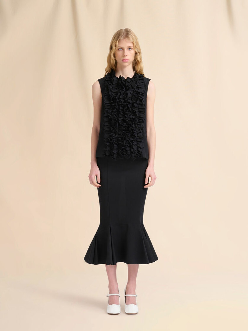 Marni PEACH JERSEY SKIRT WITH MERMAID HEM outlook
