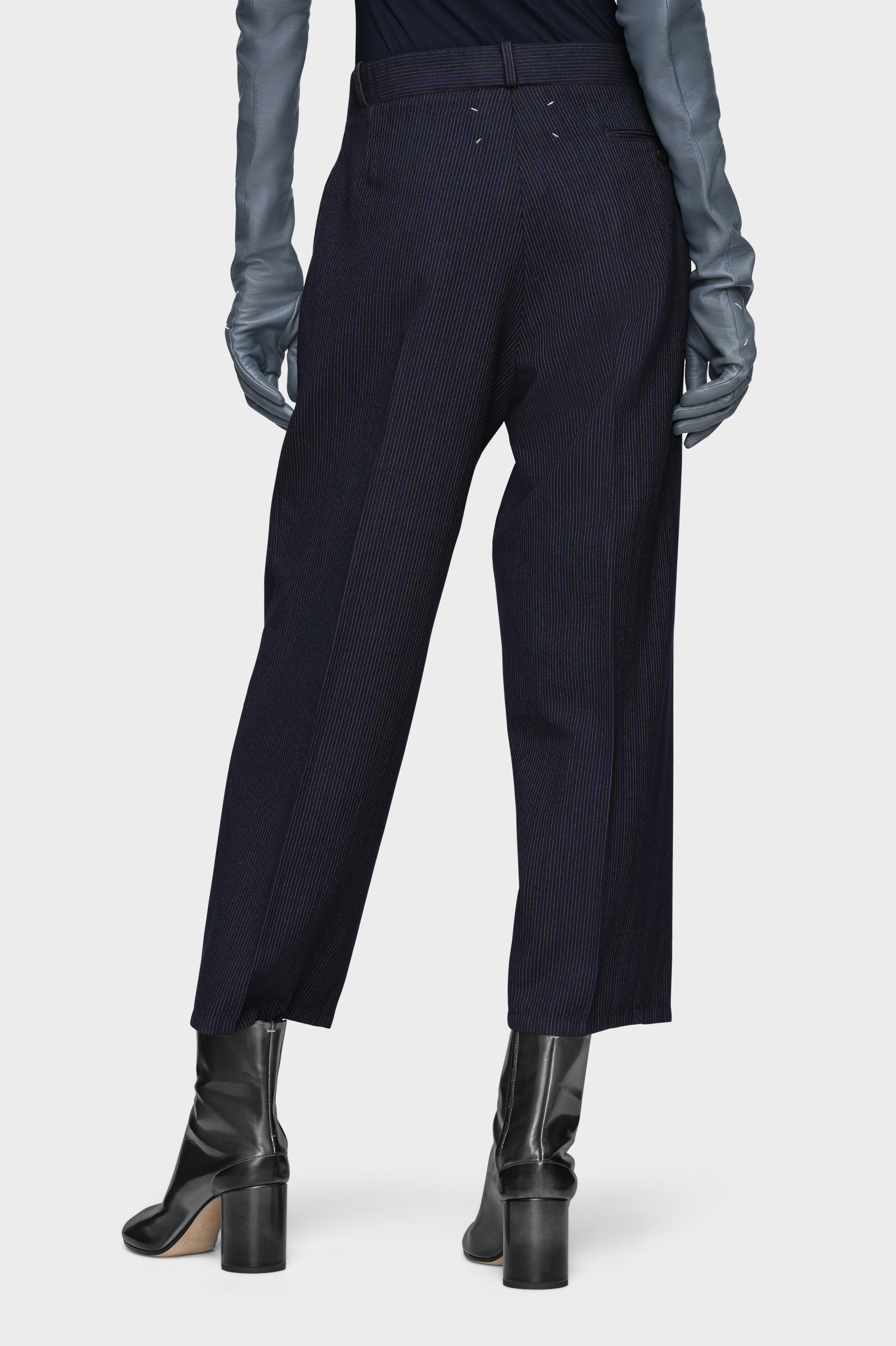 Pinstripe wool trousers - 4