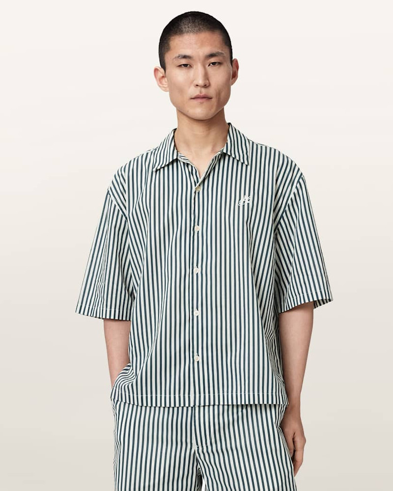 ALLSAINTS CHOPIN BOXY SHORT SLEEVE STRIPED SHIRT outlook