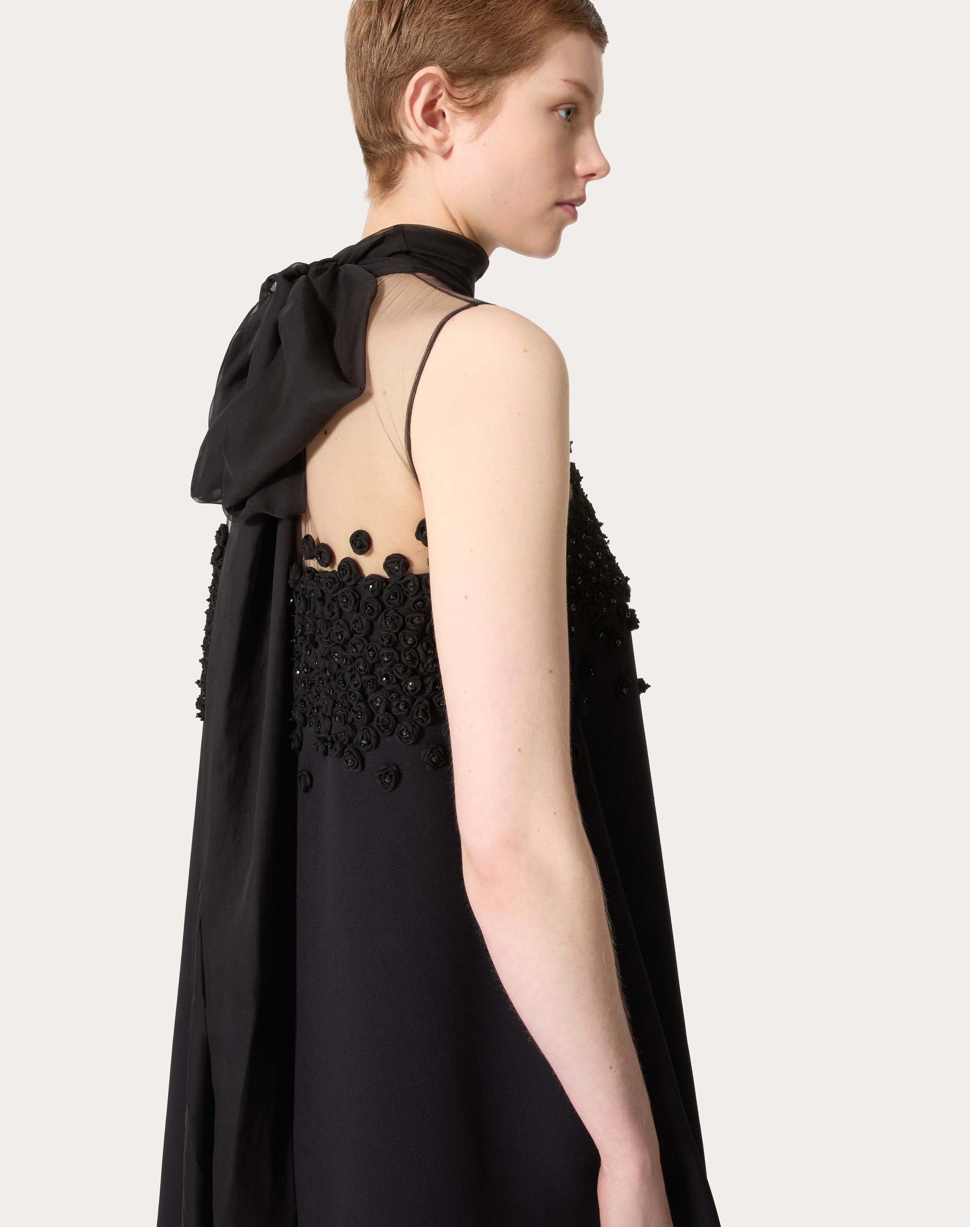 EMBROIDERED STRUCTURED COUTURE SHORT DRESS - 5