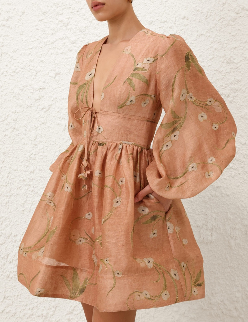 Zimmermann ILLUMINATE DRAWN MINI DRESS outlook