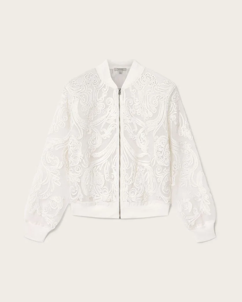 JADE EMBELLISHED BOMBER JACKET - 1