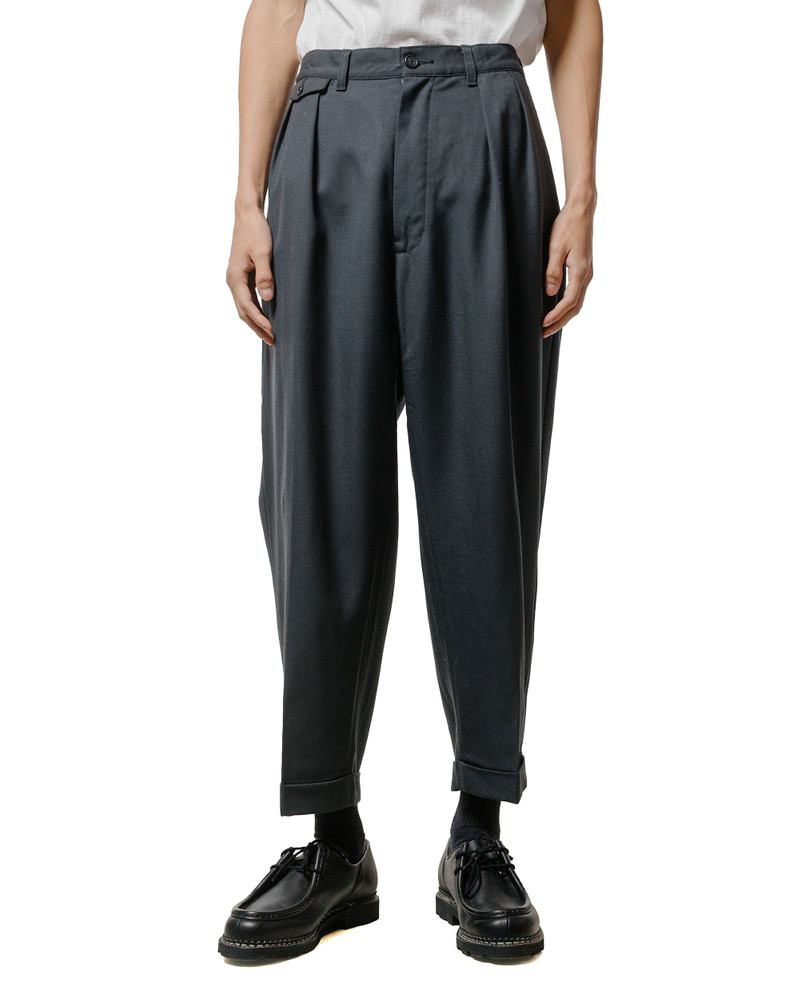 BEAMS PLUS 2Pleats Laundry Wool Charcoal Grey outlook