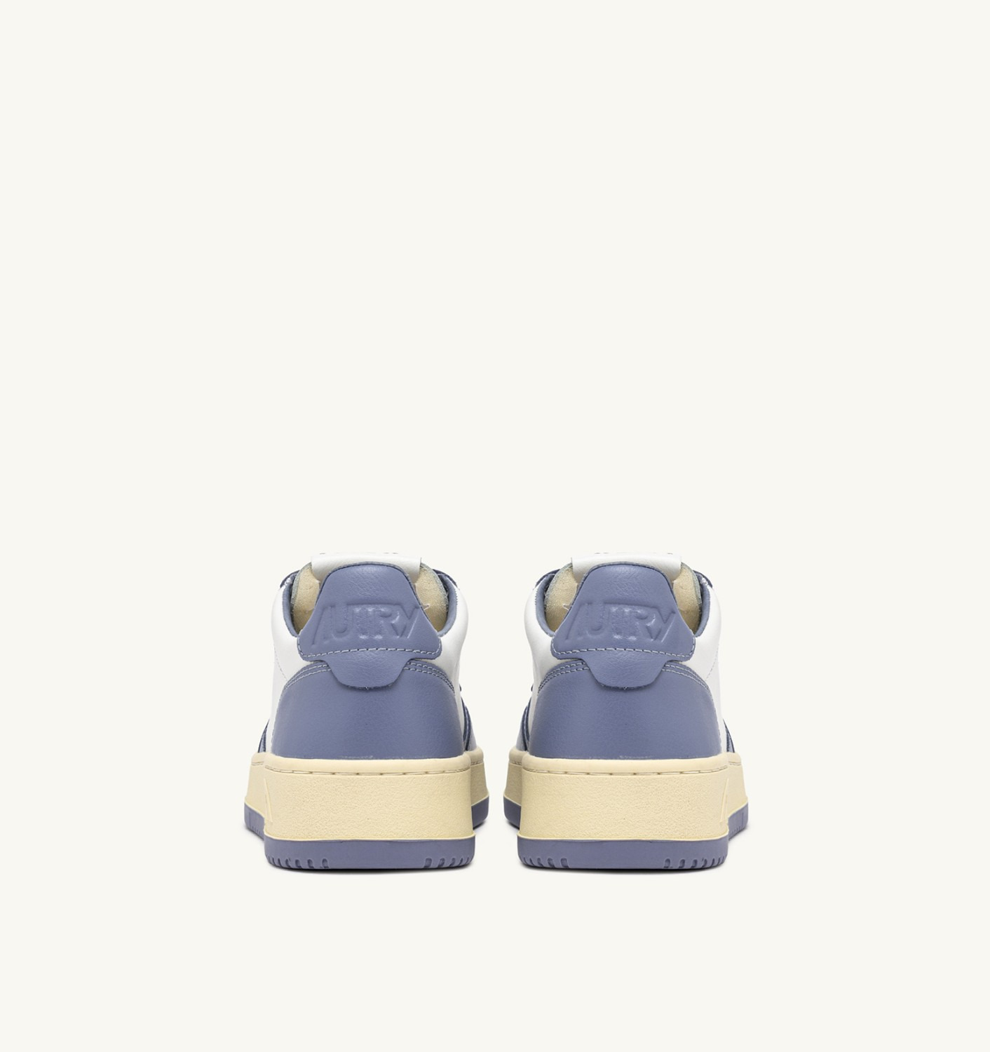 MEDALIST LOW SNEAKERS BICOLOR IN WHITE AND TEMPEST LEATHER - 3