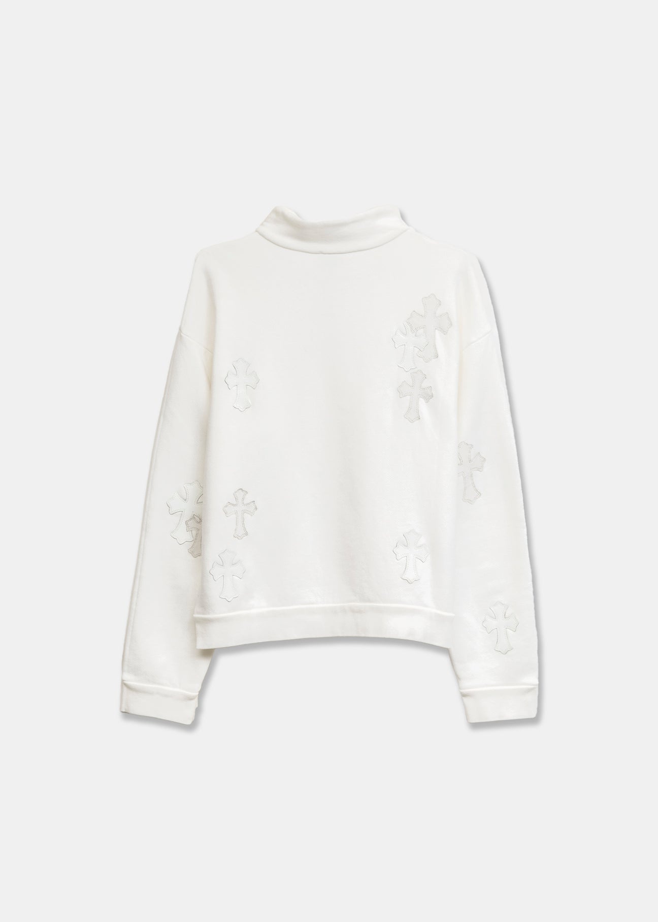 Chrome Women’s White PatchWork Quarter Zip - 2