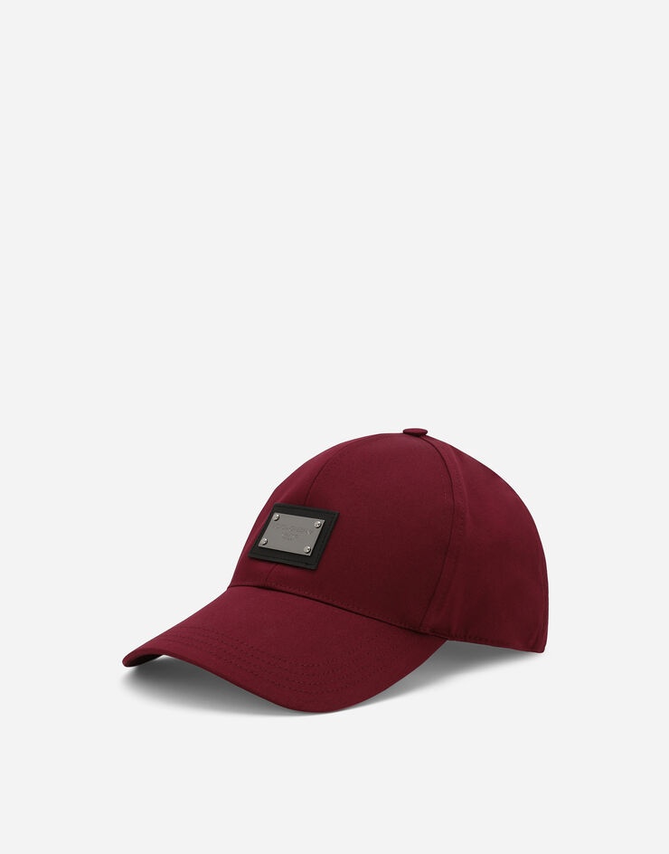 Cotton baseball cap with logo tag - 1