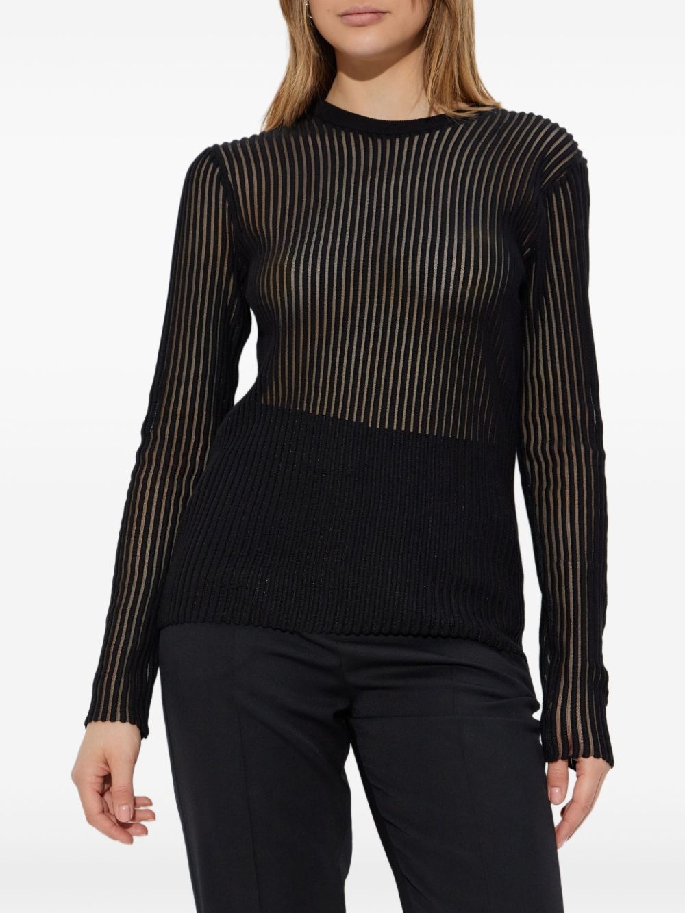 ribbed long-sleeve top - 3