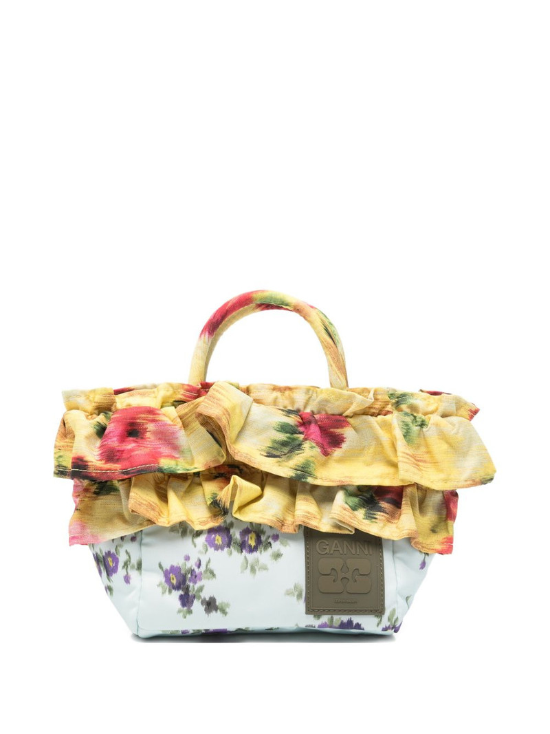 ruffled-trim tote bag 1