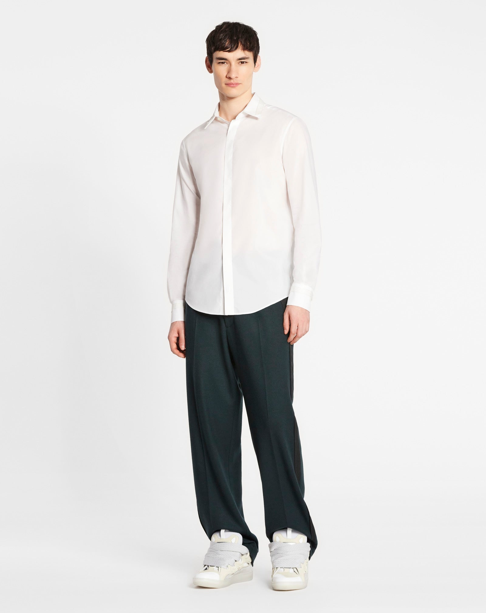 SHIRT WITH GROSGRAIN DETAILS - 2