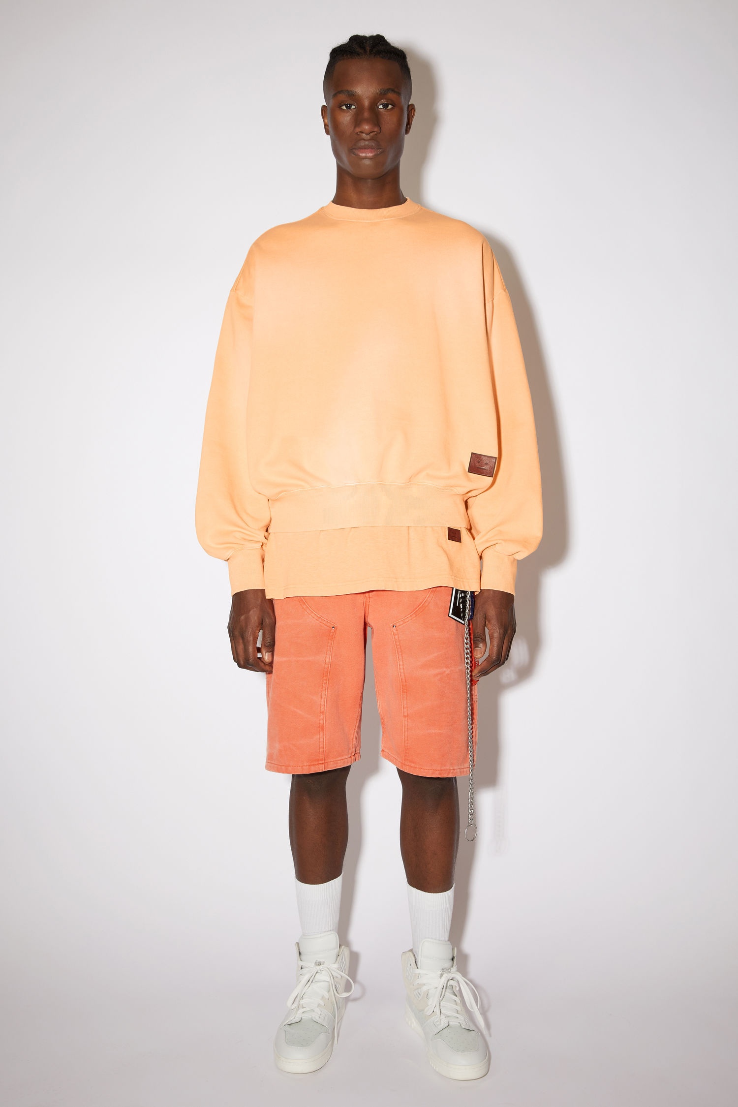 Relaxed sweatshirt - Mandarin orange - 2