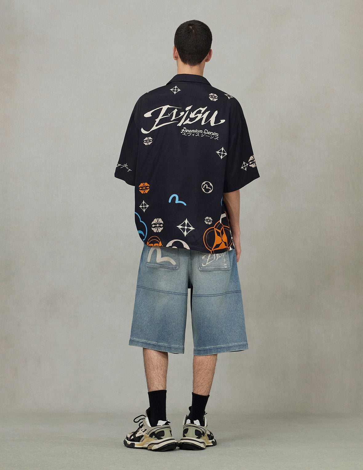 Allover Floral and Seagull Print Boxy Short-Sleeve Shirt - 4