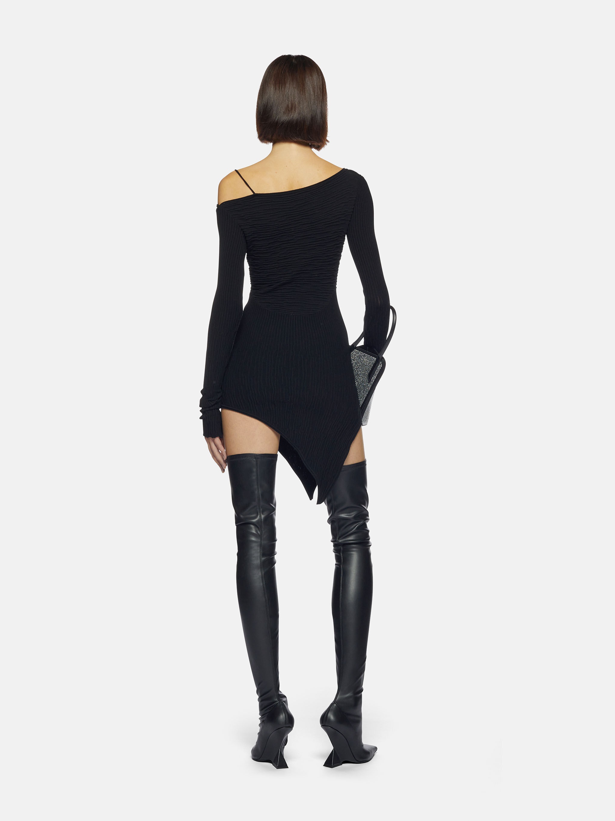 ''DESAI'' BLACK MINI DRESS - 3