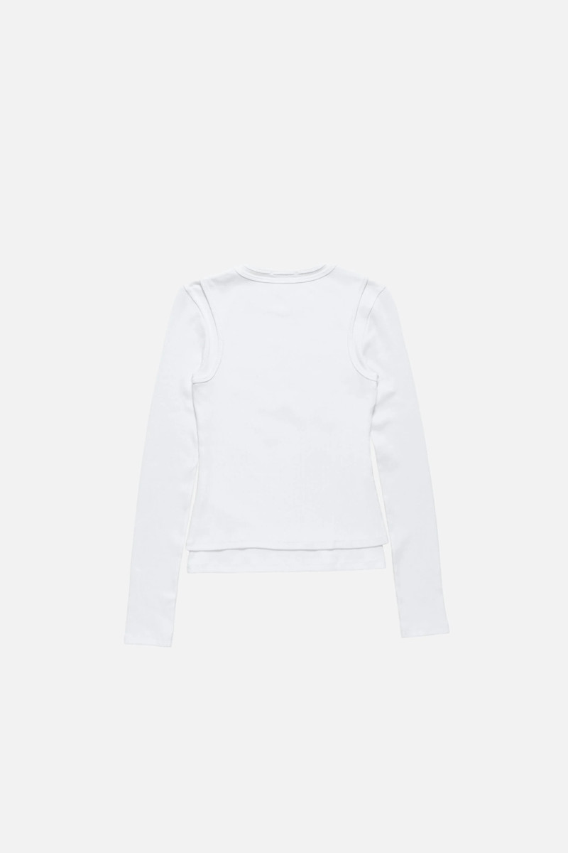 Layered logo t-shirt - Optic White 7