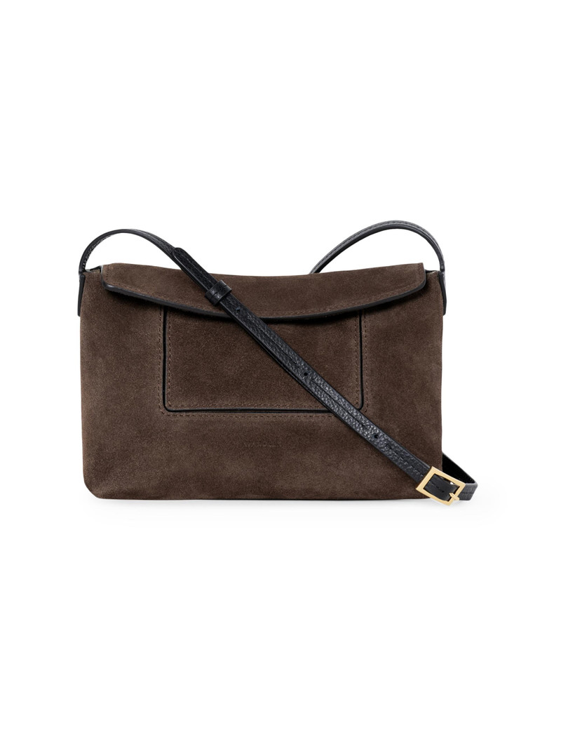 Women's Mini Penelope Suede Slouch Shoulder Bag - Palissander Suede 1