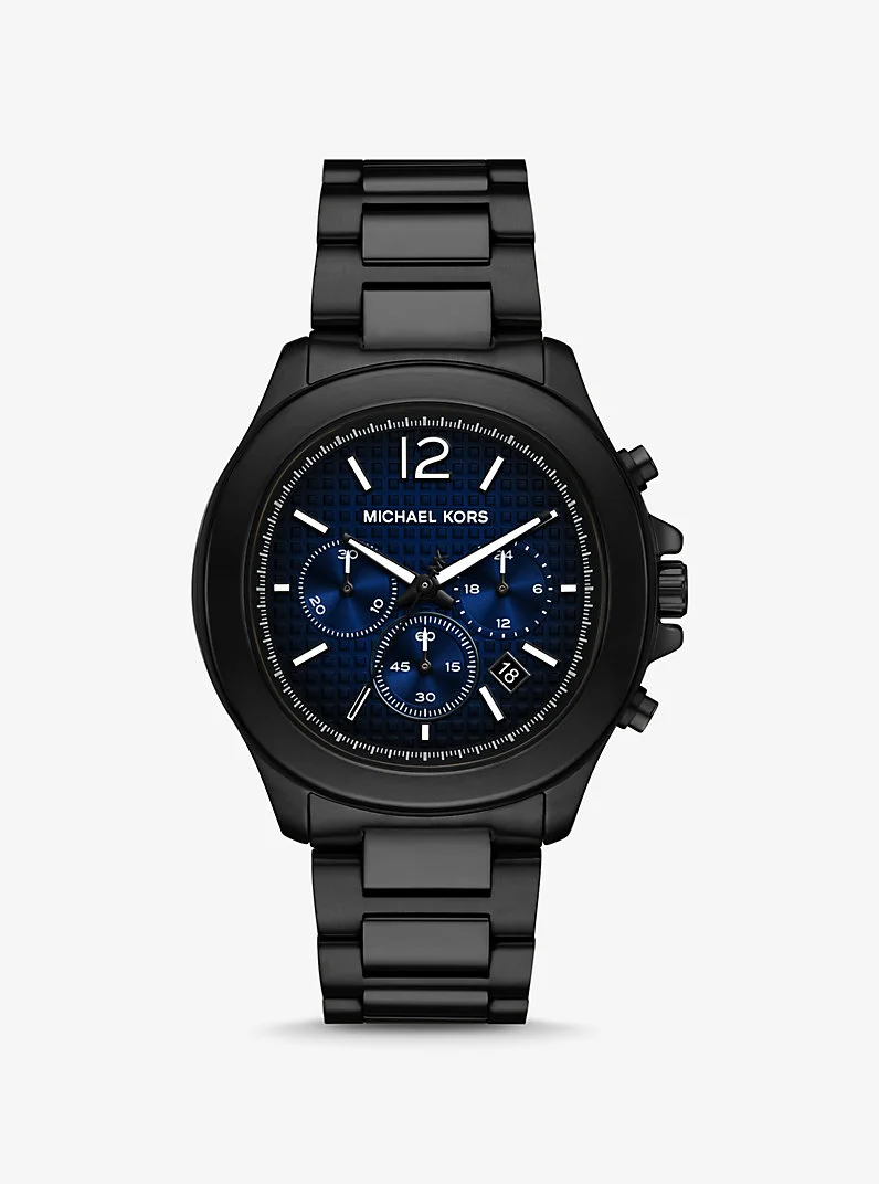 Oversized Sage Black-Tone Watch - 1