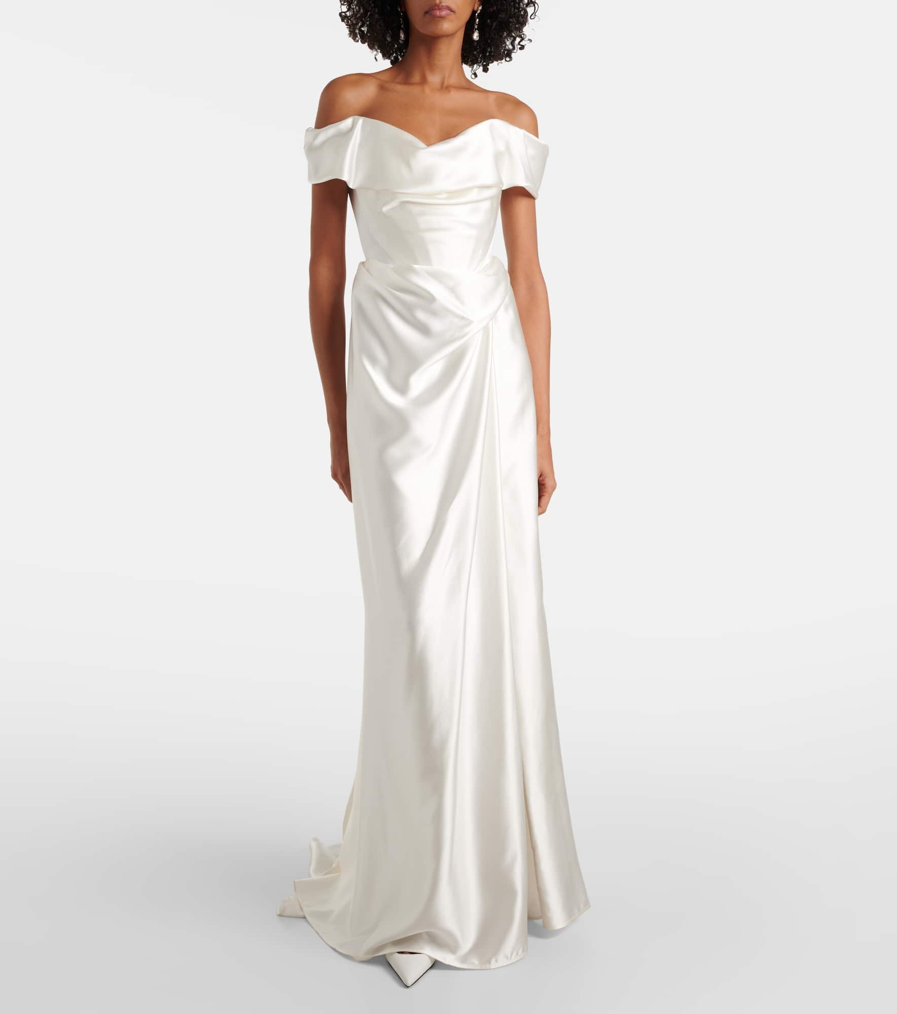 Bridal Mabel silk satin bustier gown - 2