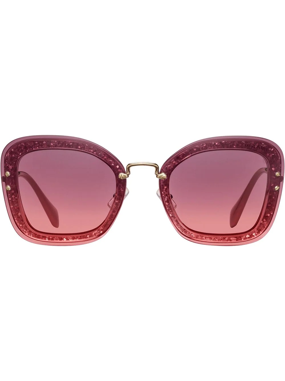 Reveal oversized glitter frame sunglasses - 1