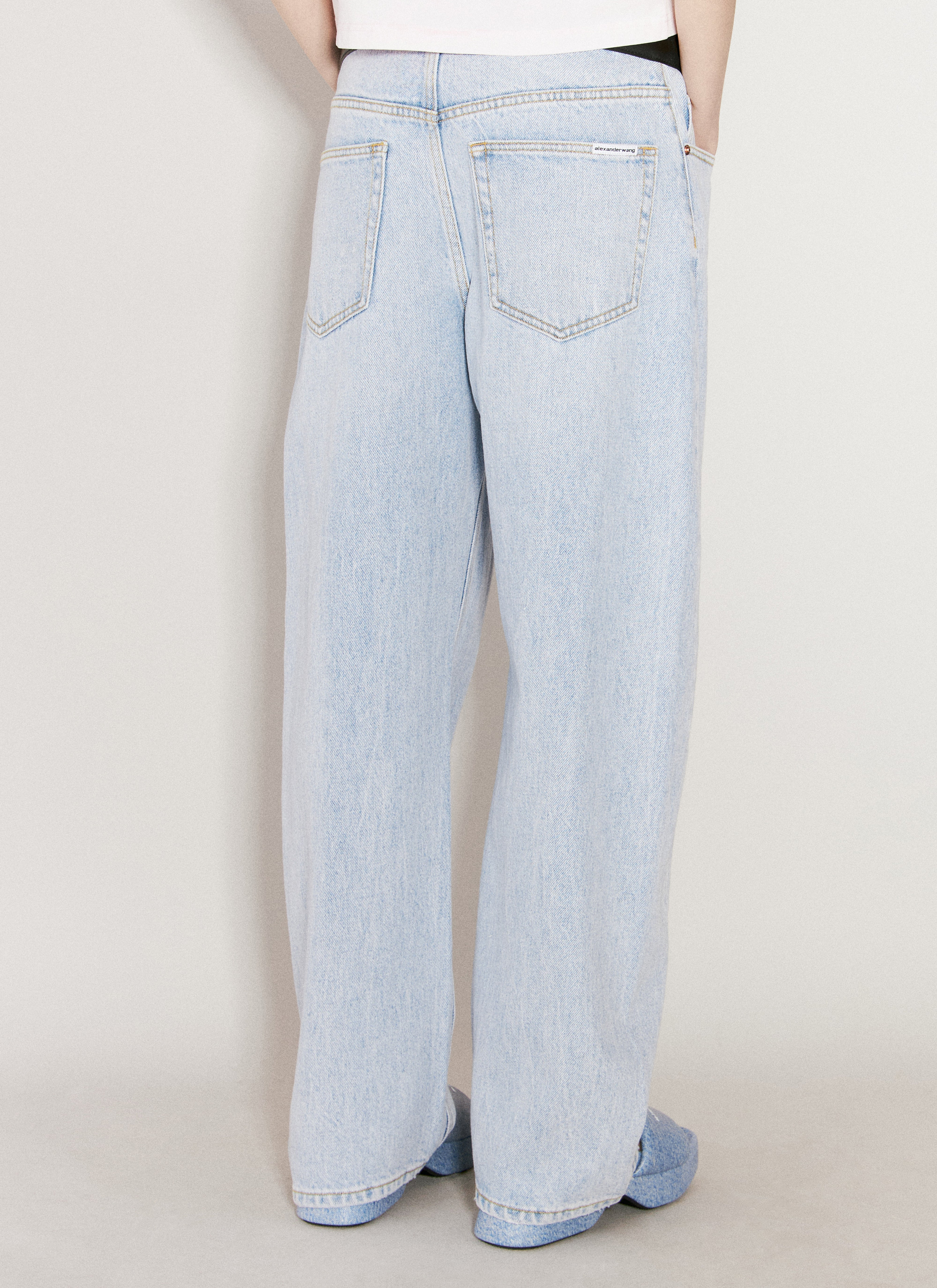 Alexander Wang Women Leather Belt Balloon Jeans - 4