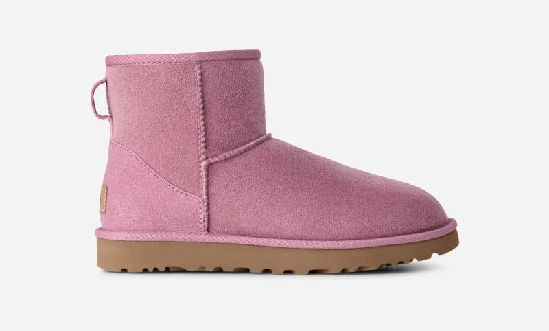 ® Women's Classic Mini II Sheepskin Classic Boots in Dusty Orchid - 1