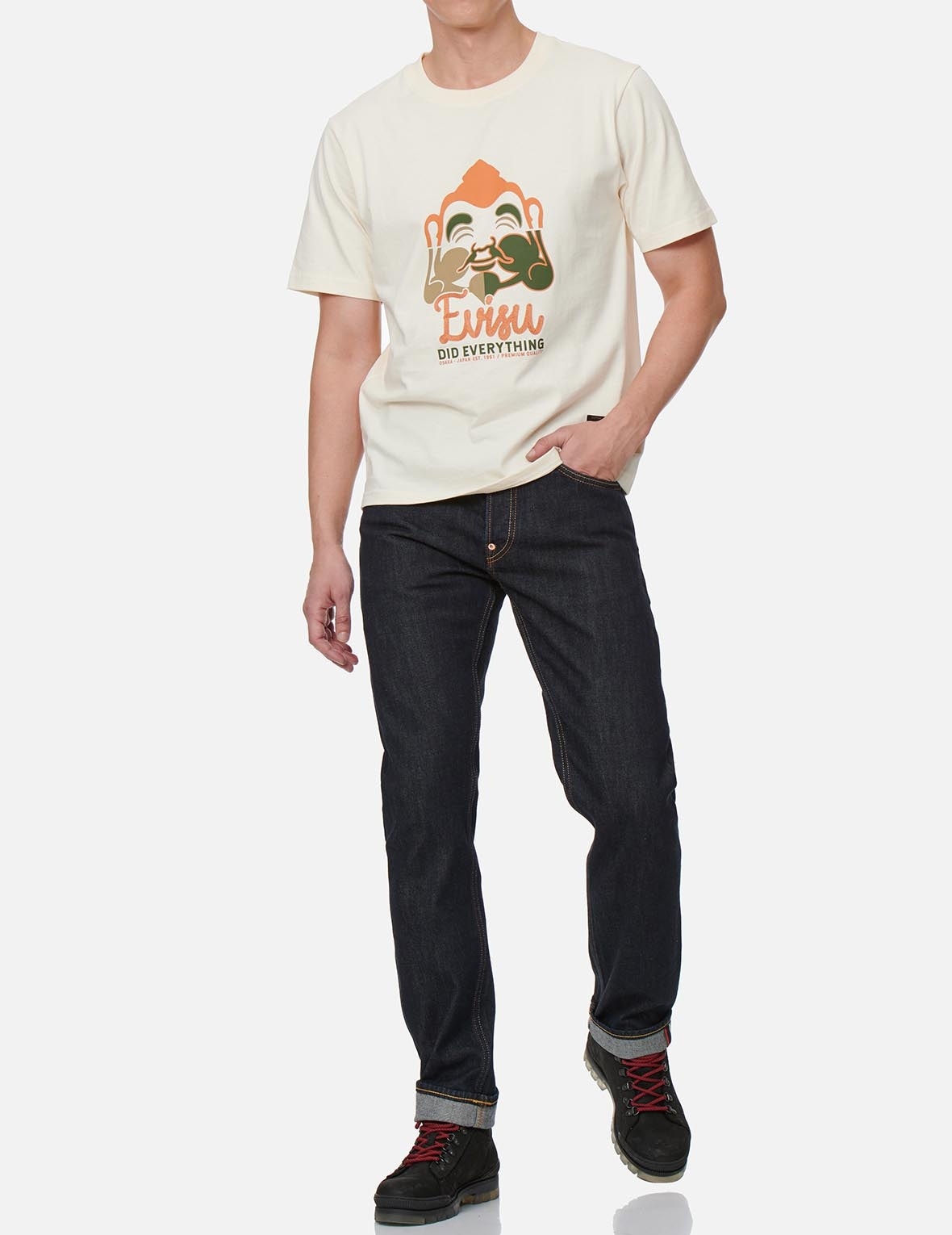 CONTRASTING BACK POCKETS SLIM FIT JEANS #2010 - 4