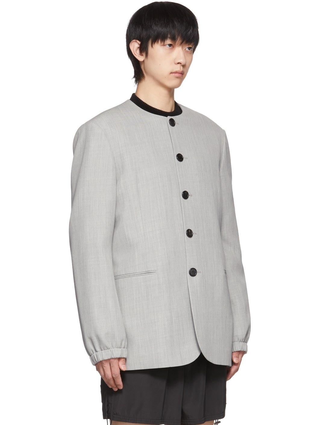 Grey Wool Blazer - 2