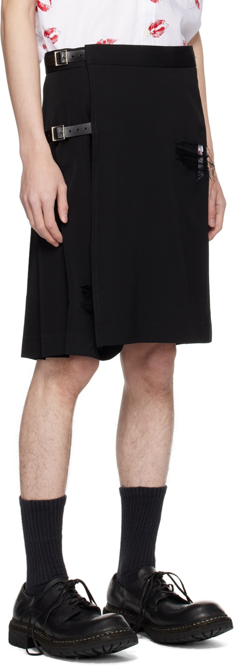 TAKAHIROMIYASHITA TheSoloist. Black Clash Skirt outlook