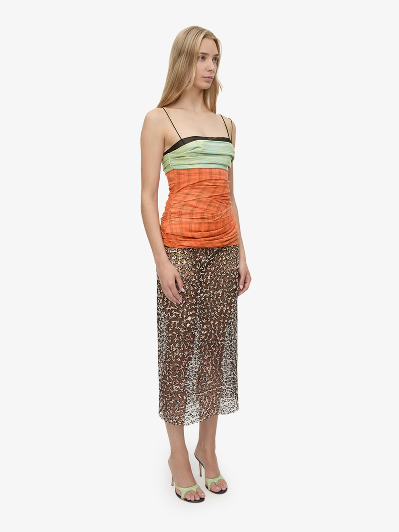 Spliced Bustier Fragment Lace Dress 3