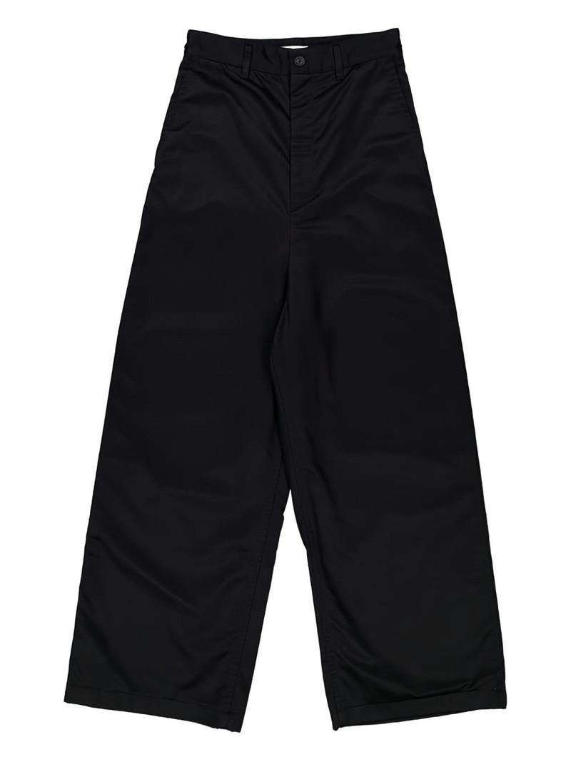 low-crotch wide-leg trousers 1
