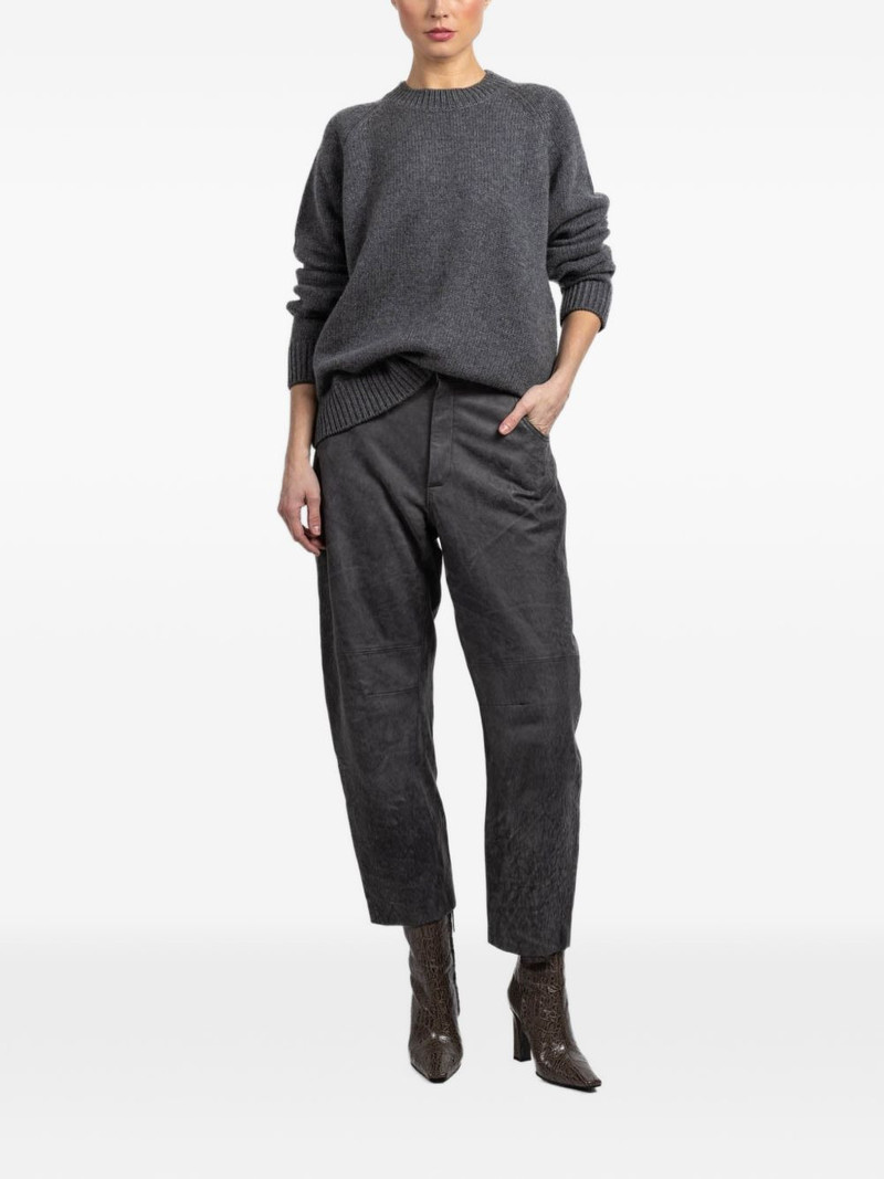 LISA YANG Anine ribbed grey sweater outlook