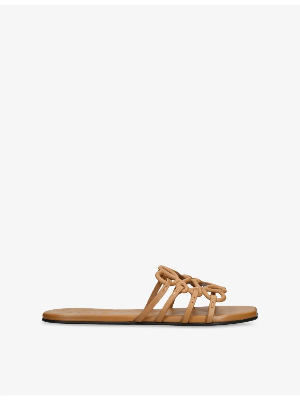 Petal Anagram Leather Slides - 1